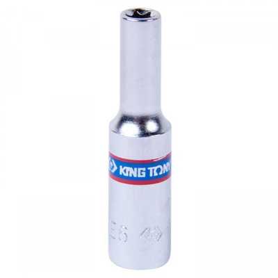 Головка торцевая TORX Е-стандарт 1/4", E6, L = 50 мм KING TONY 227506M Торцевые головки E-типа (TORX) фото, изображение